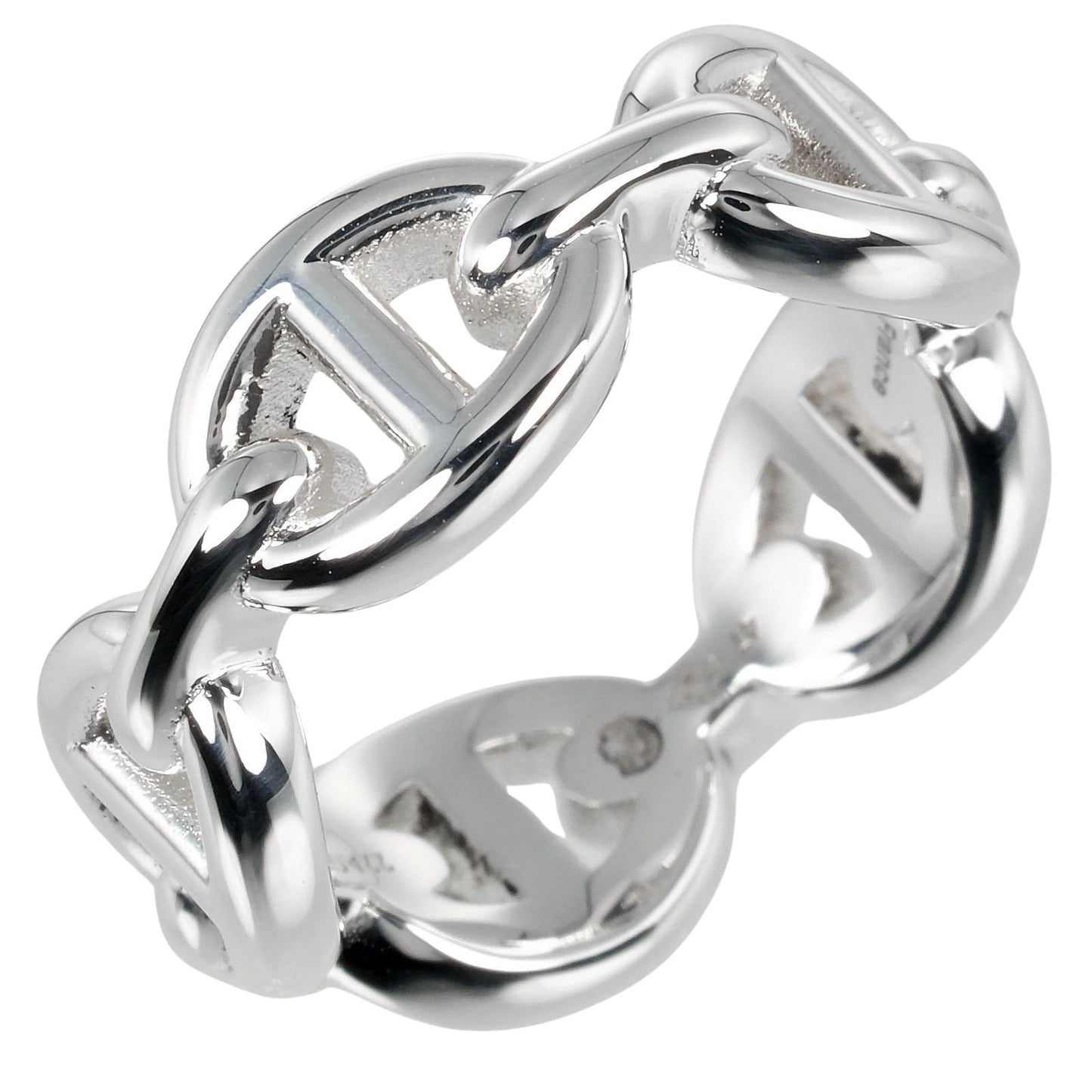 HERMES Ring Silver925 Silver Chene Dunkle Enchaine Women 47 Used