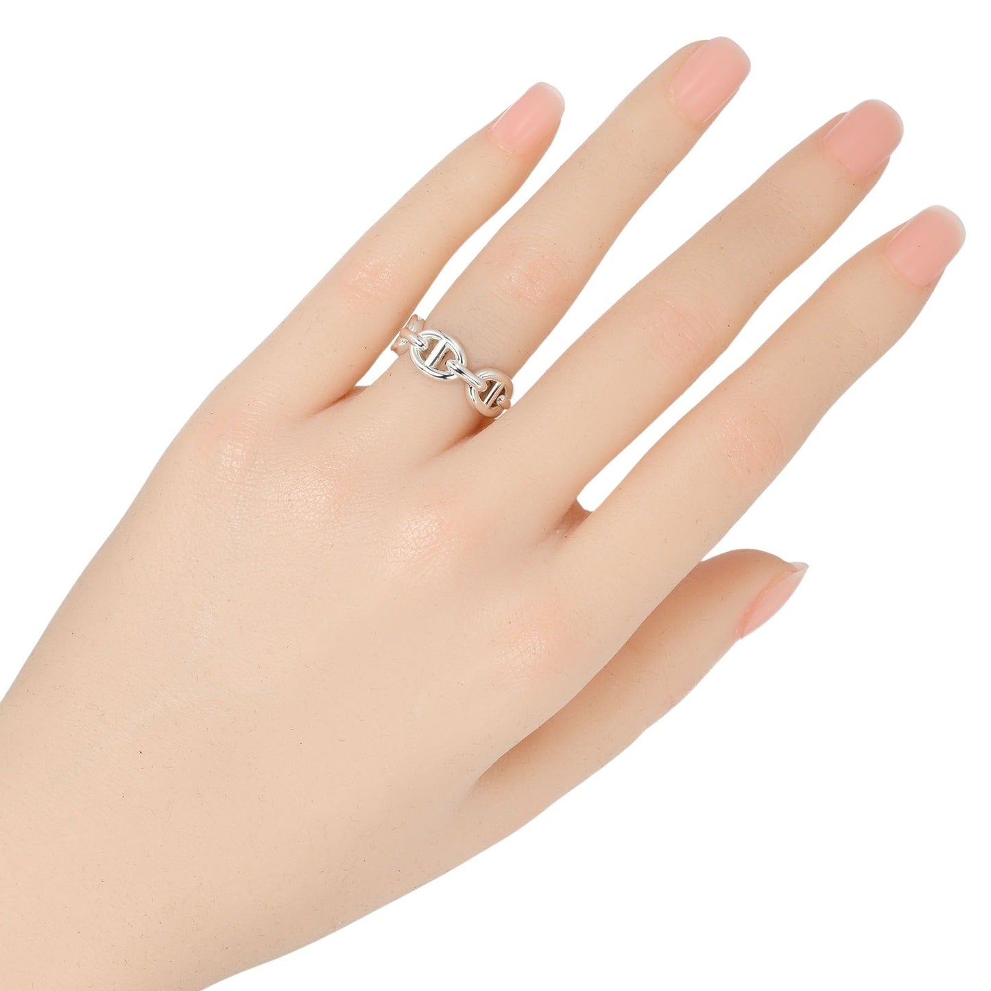 HERMES Ring Silver925 Silver Chene Dunkle Enchaine Women 47 Used