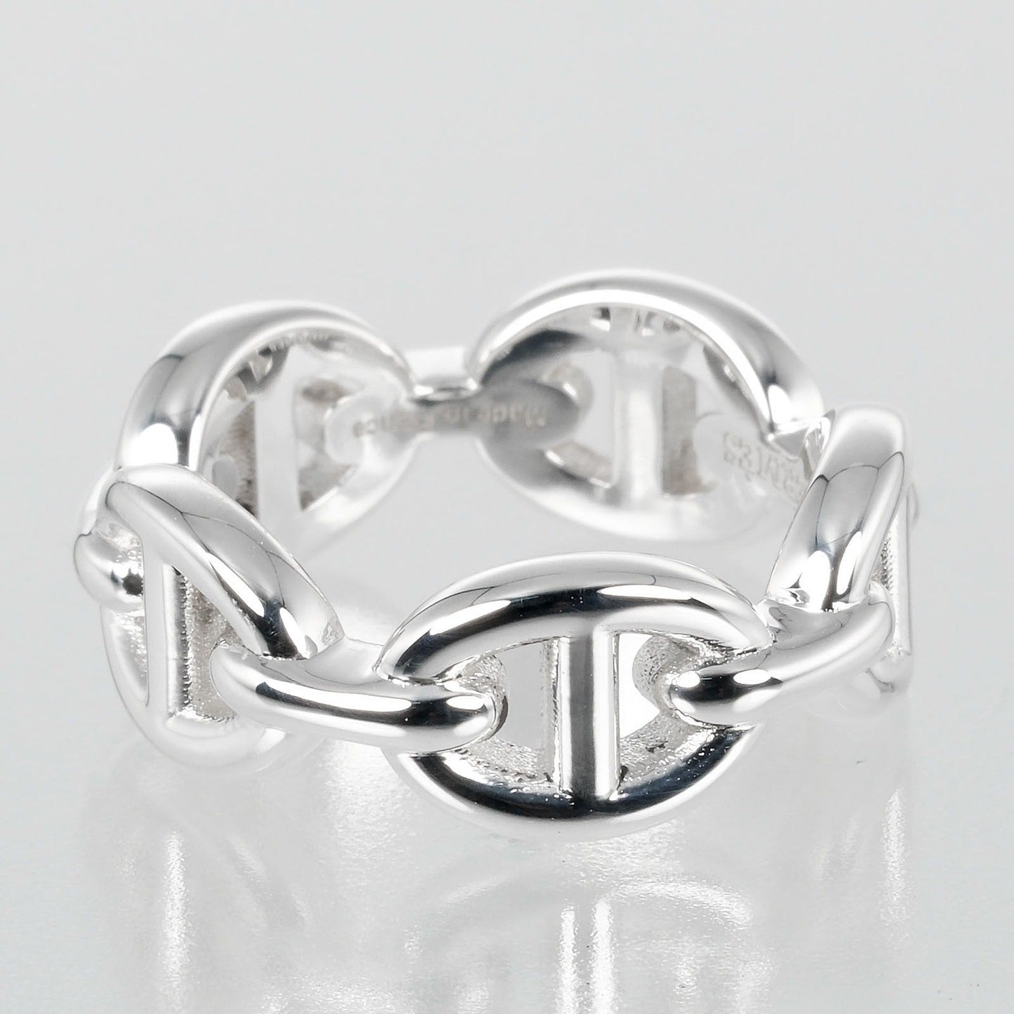 HERMES Ring Silver925 Silver Chene Dunkle Enchaine Women 47 Used
