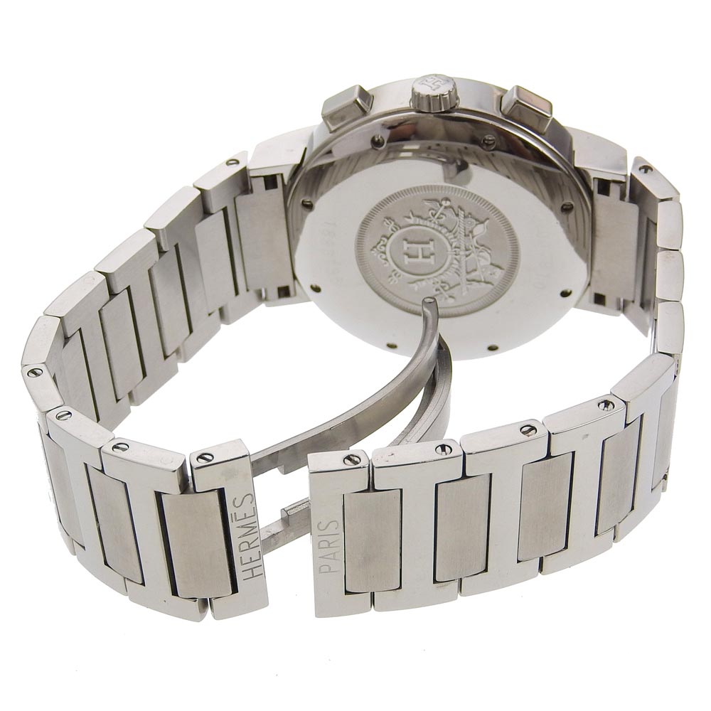 HERMES Watches NO1.910 Stainless Steel Silver Nomad White dial mens Used