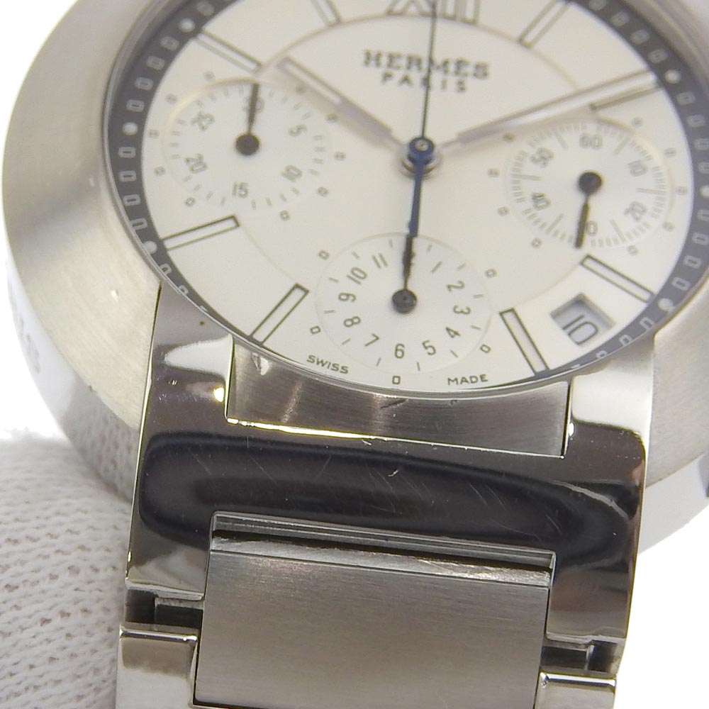 HERMES Watches NO1.910 Stainless Steel Silver Nomad White dial mens Used