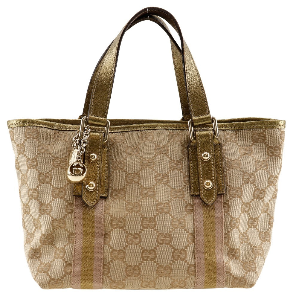GUCCI Handbag 139261 GG canvas, leather Brown Women Used