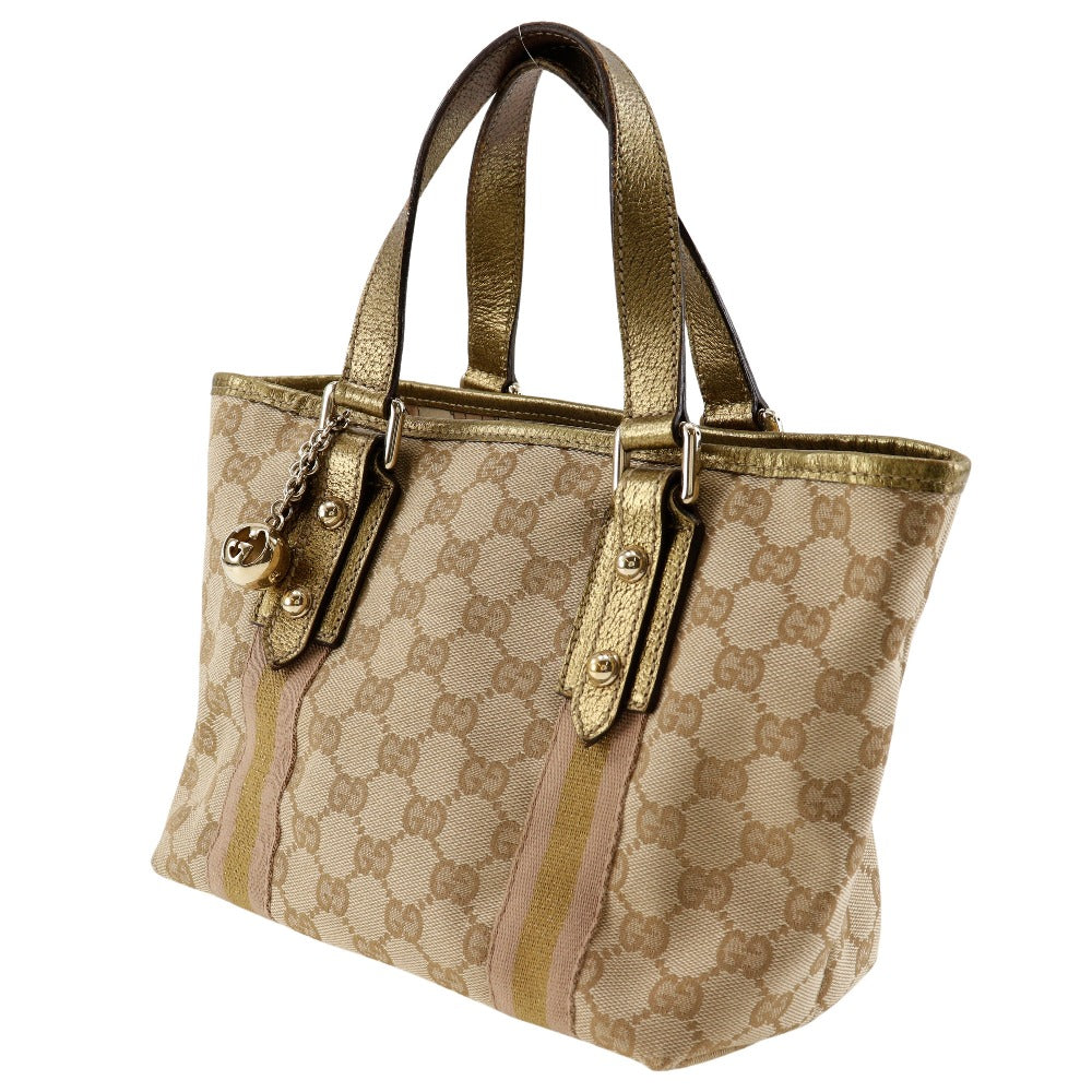 GUCCI Handbag 139261 GG canvas, leather Brown Women Used