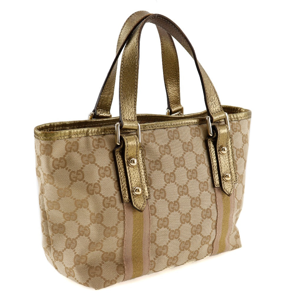 GUCCI Handbag 139261 GG canvas, leather Brown Women Used