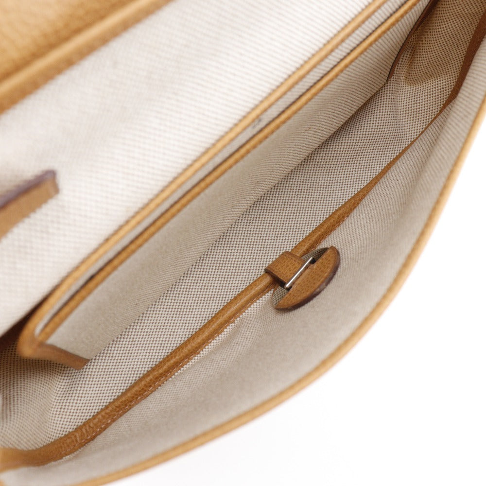 HERMES Shoulder Bag Toile H, Vache Lige Brown Sac Colorado MM Women Used