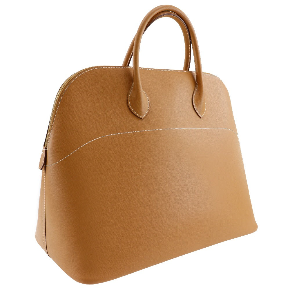 HERMES Boston Duffel bag Ardenne Camel/Gold Metal Bored 45 unisex(Unisex) Used