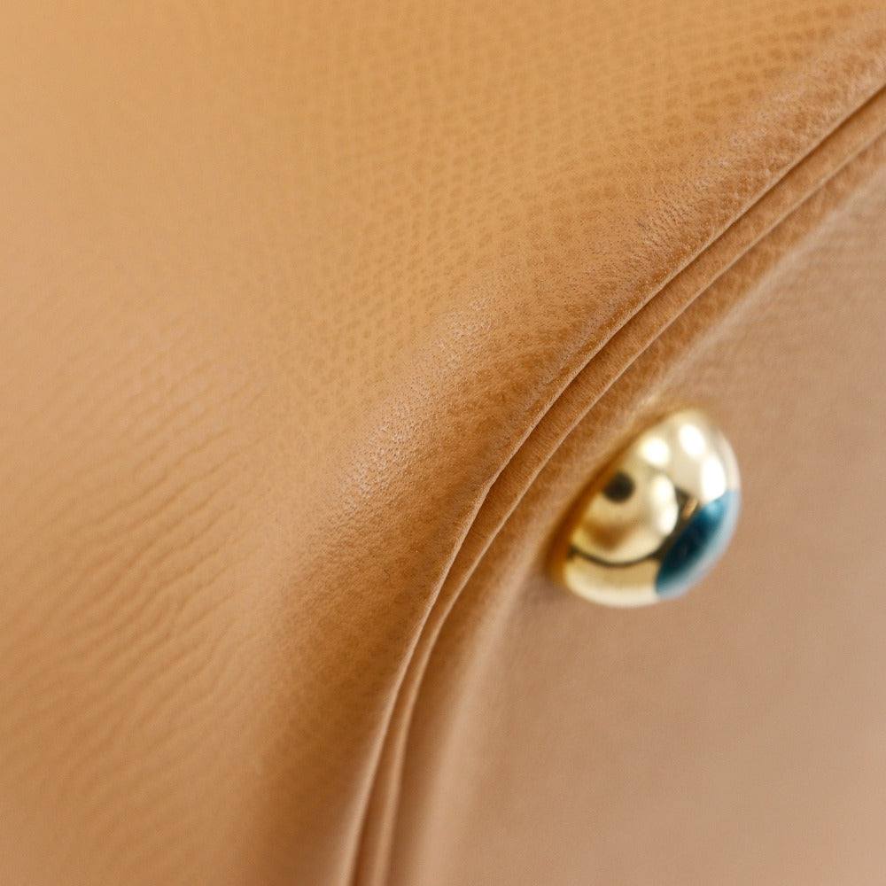 HERMES Boston Duffel bag Ardenne Camel/Gold Metal Bored 45 unisex(Unisex) Used