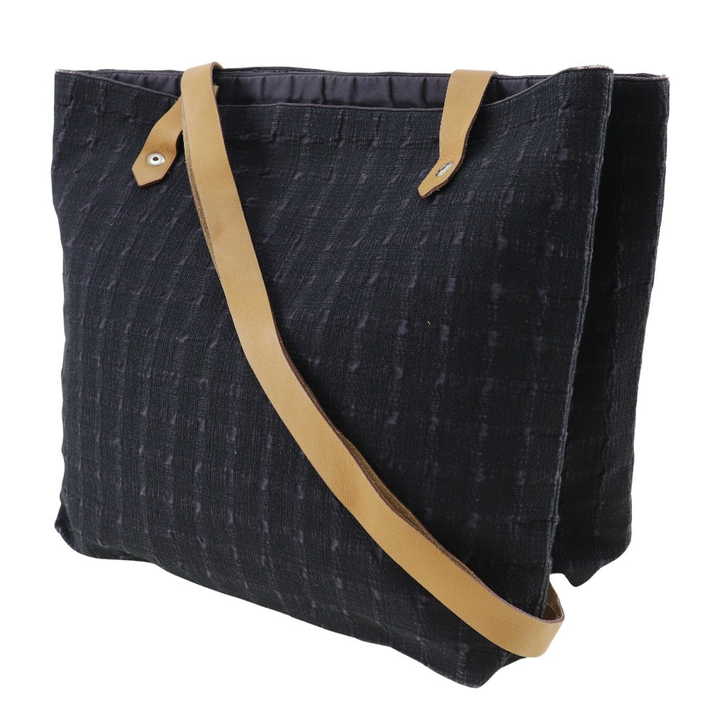 HERMES Shoulder Bag canvas black Amedaba Cava de Poche Women Used