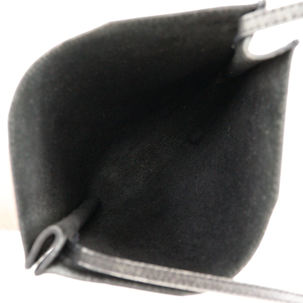 HERMES Shoulder Bag Calfskin black Pochette Omenitu unisex(Unisex) Used