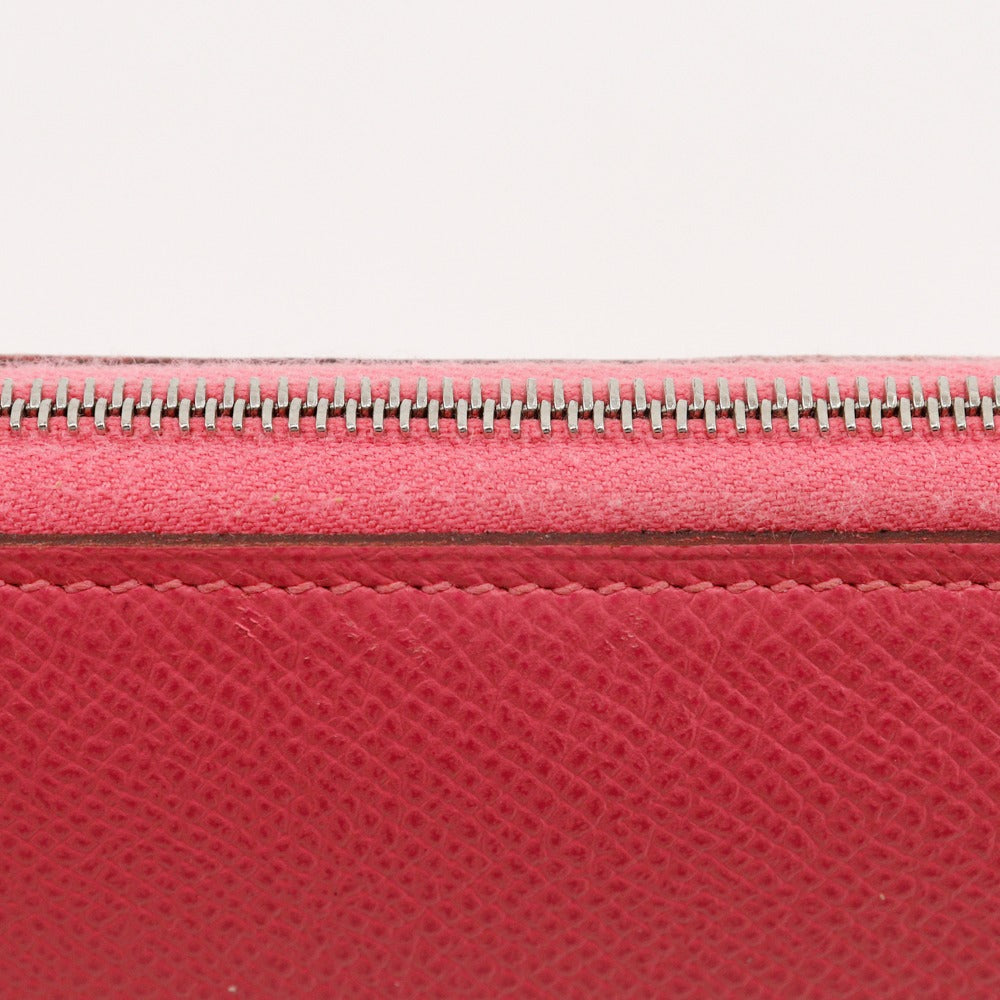 HERMES Long Wallet Purse Epsom pink Azap Long Silk Inn Women Used