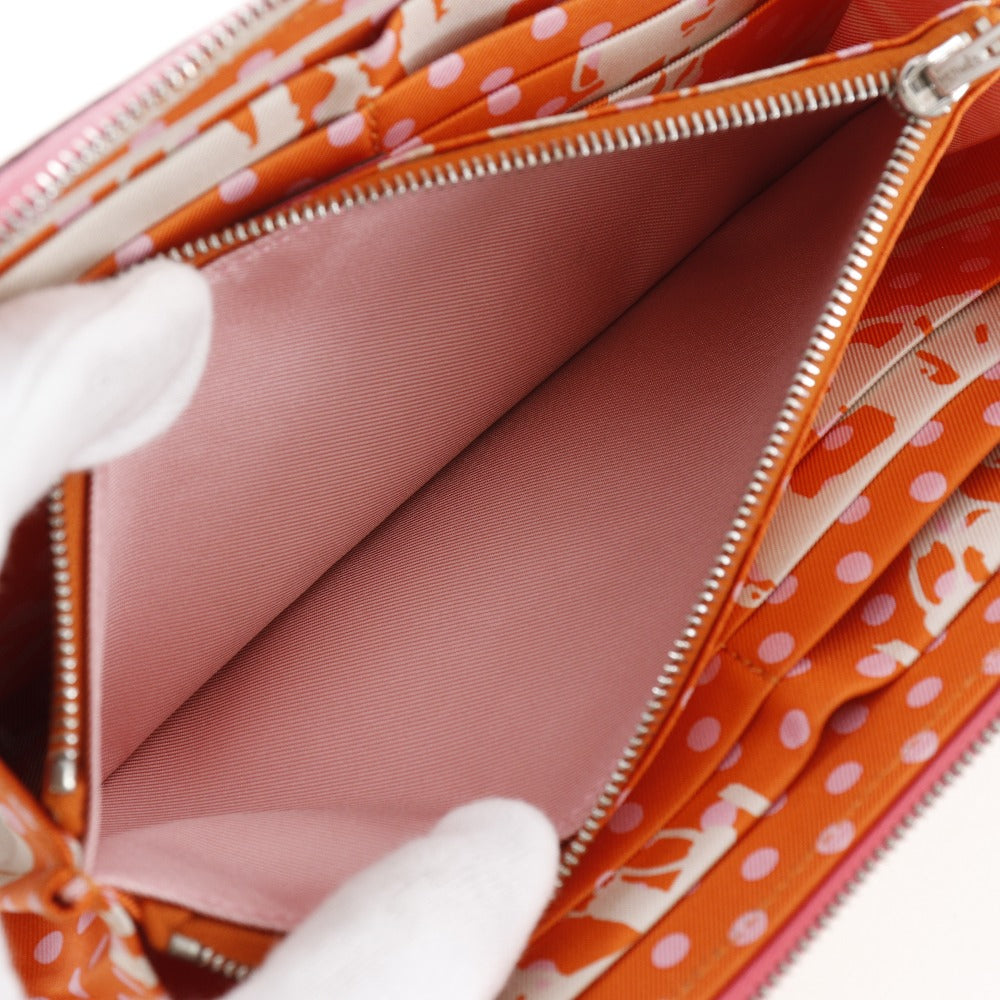 HERMES Long Wallet Purse Epsom pink Azap Long Silk Inn Women Used