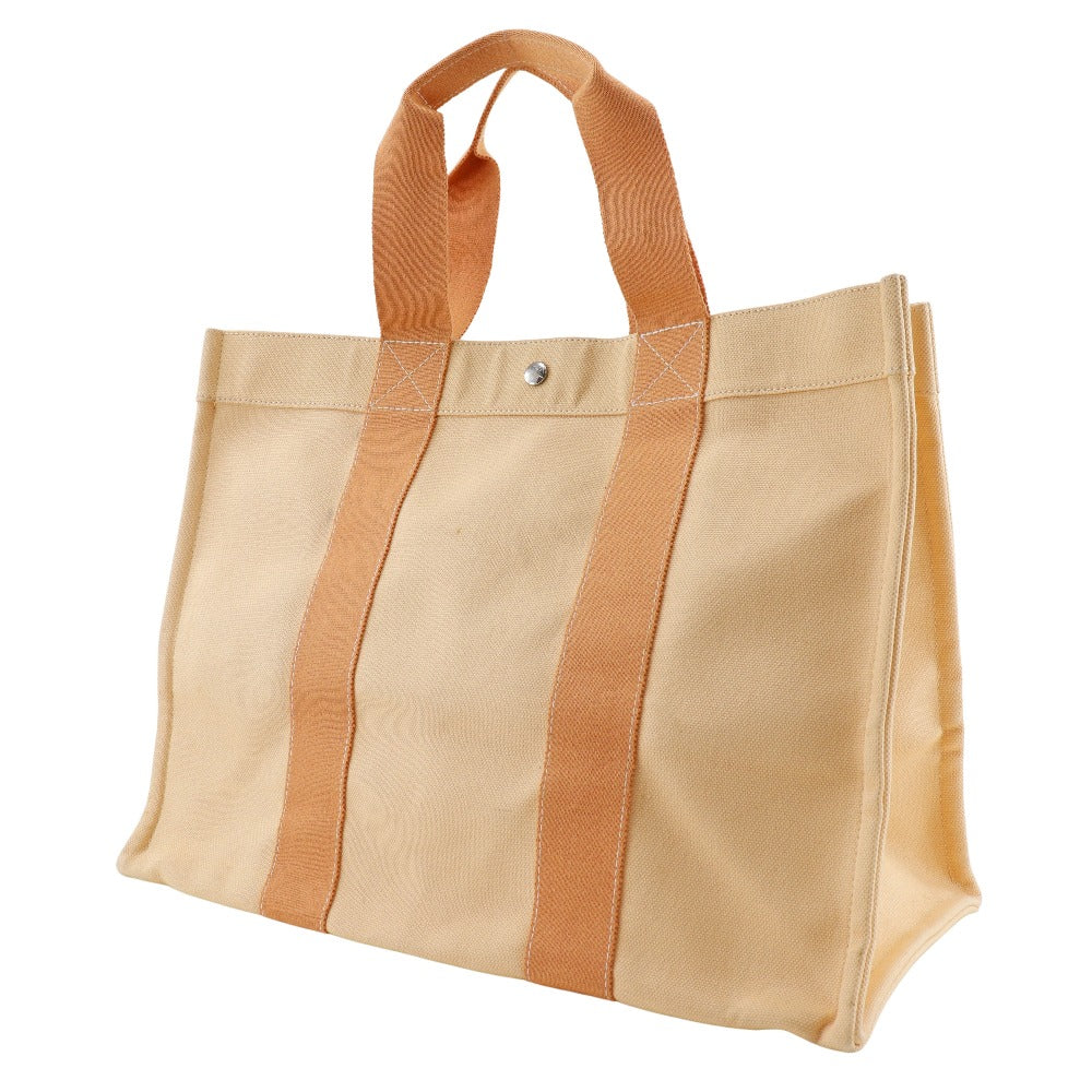 HERMES Tote Bag canvas Orange Bora Bora GM Women Used