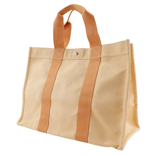 HERMES Tote Bag canvas Orange Bora Bora GM Women Used