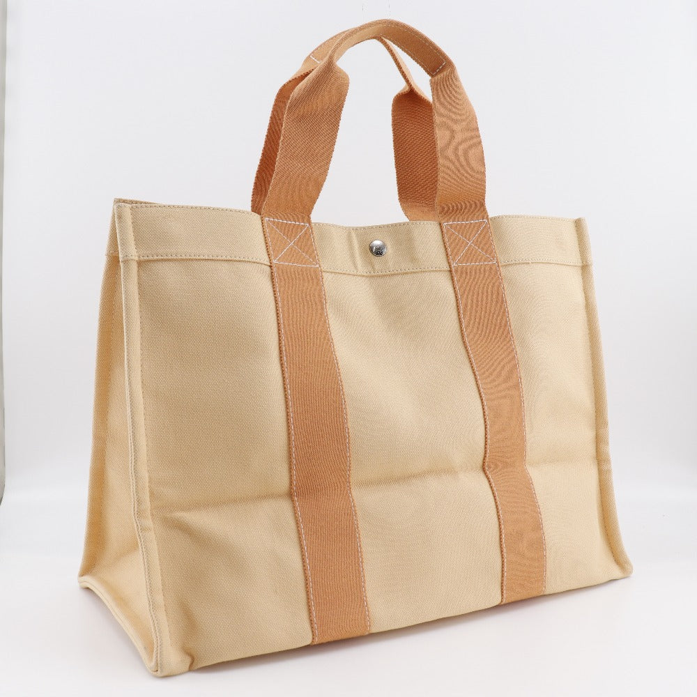 HERMES Tote Bag canvas Orange Bora Bora GM Women Used
