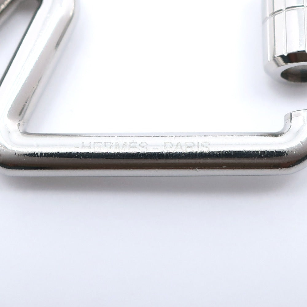 HERMES key ring metallic Silver Key ring Shuval horse