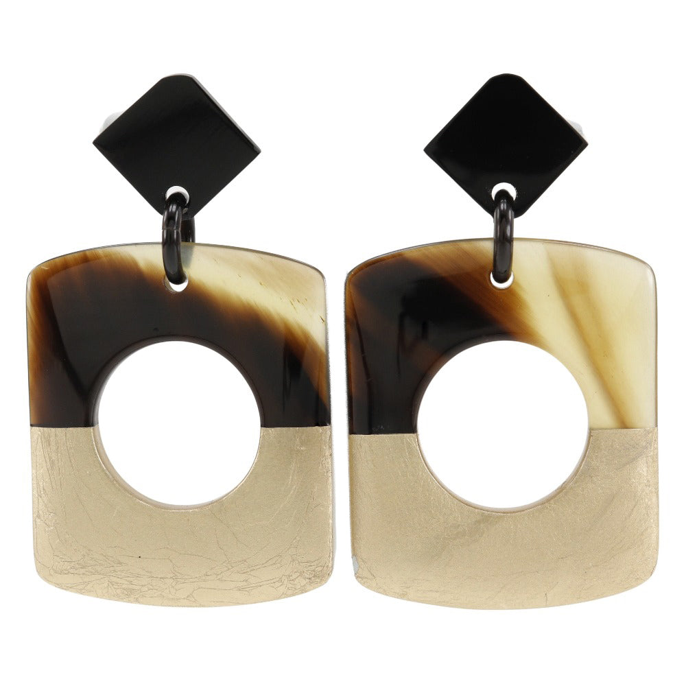 HERMES Pierce Buffalo horn Brown / Gold By color Dalva Women Used
