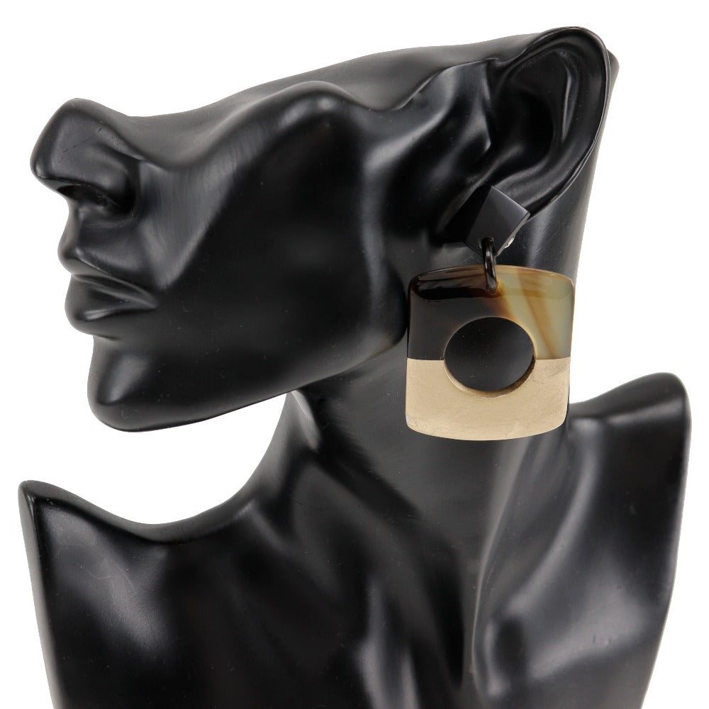 HERMES Pierce Buffalo horn Brown / Gold By color Dalva Women Used