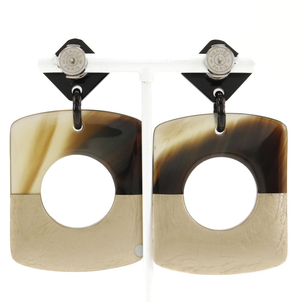 HERMES Pierce Buffalo horn Brown / Gold By color Dalva Women Used