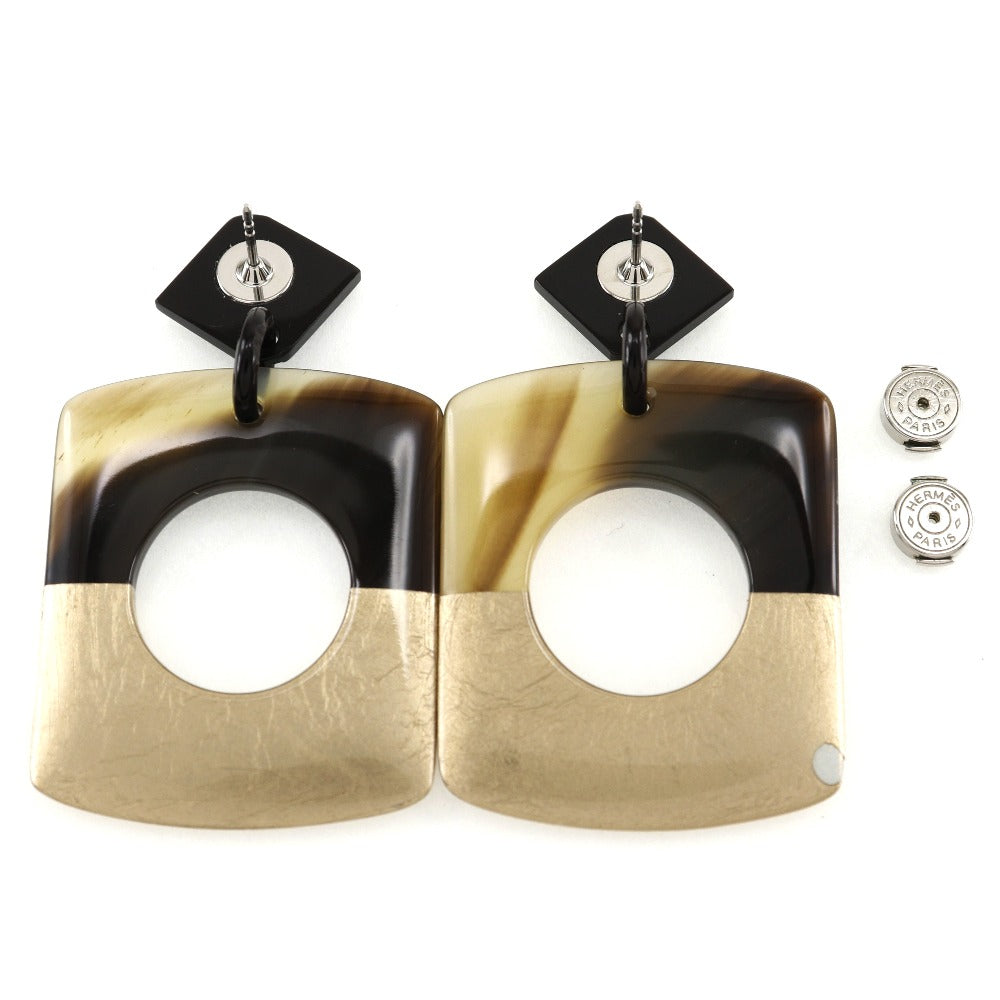 HERMES Pierce Buffalo horn Brown / Gold By color Dalva Women Used