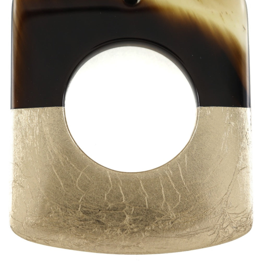HERMES Pierce Buffalo horn Brown / Gold By color Dalva Women Used