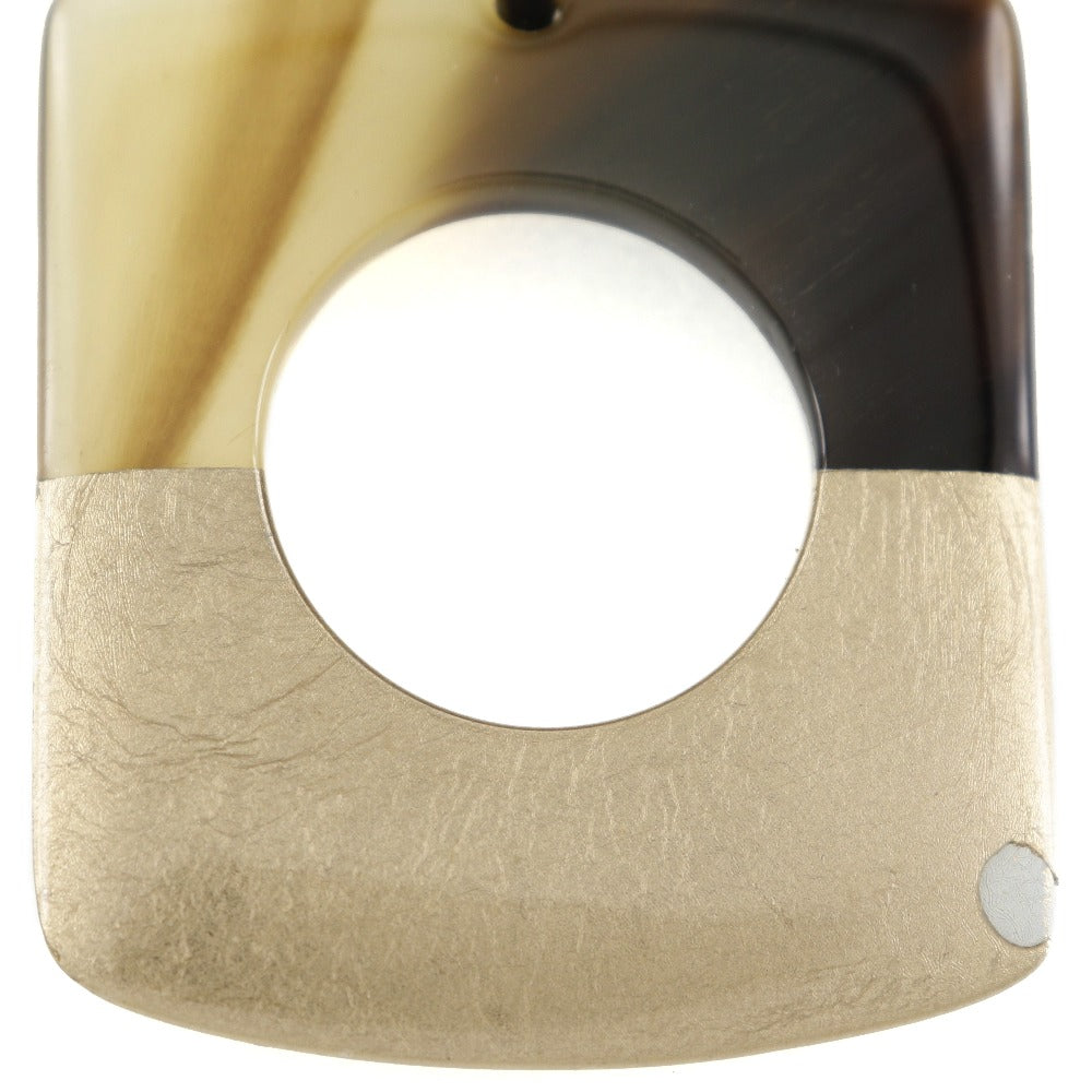 HERMES Pierce Buffalo horn Brown / Gold By color Dalva Women Used