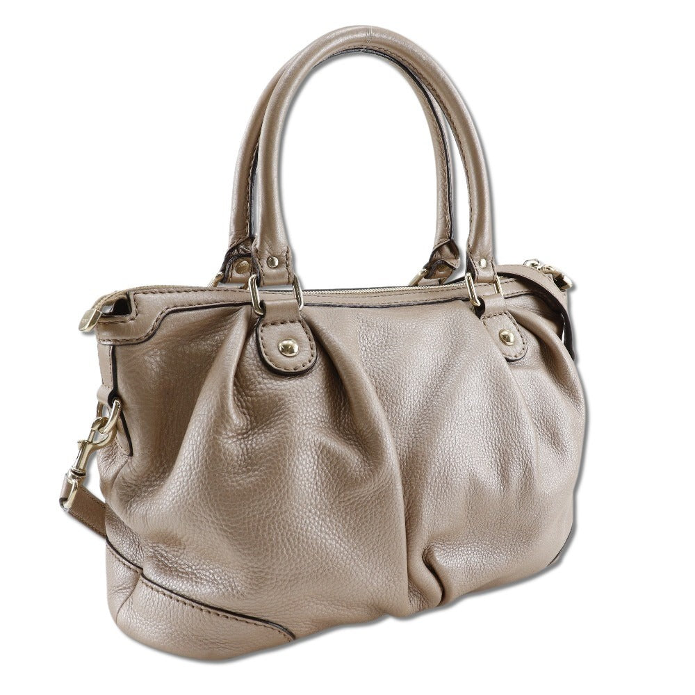 GUCCI Handbag 247902 Calfskin Champagne pink 2WAYShoulder Sukey bag Women Used