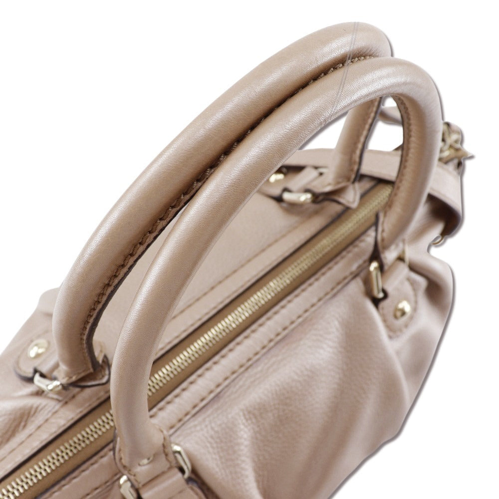GUCCI Handbag 247902 Calfskin Champagne pink 2WAYShoulder Sukey bag Women Used