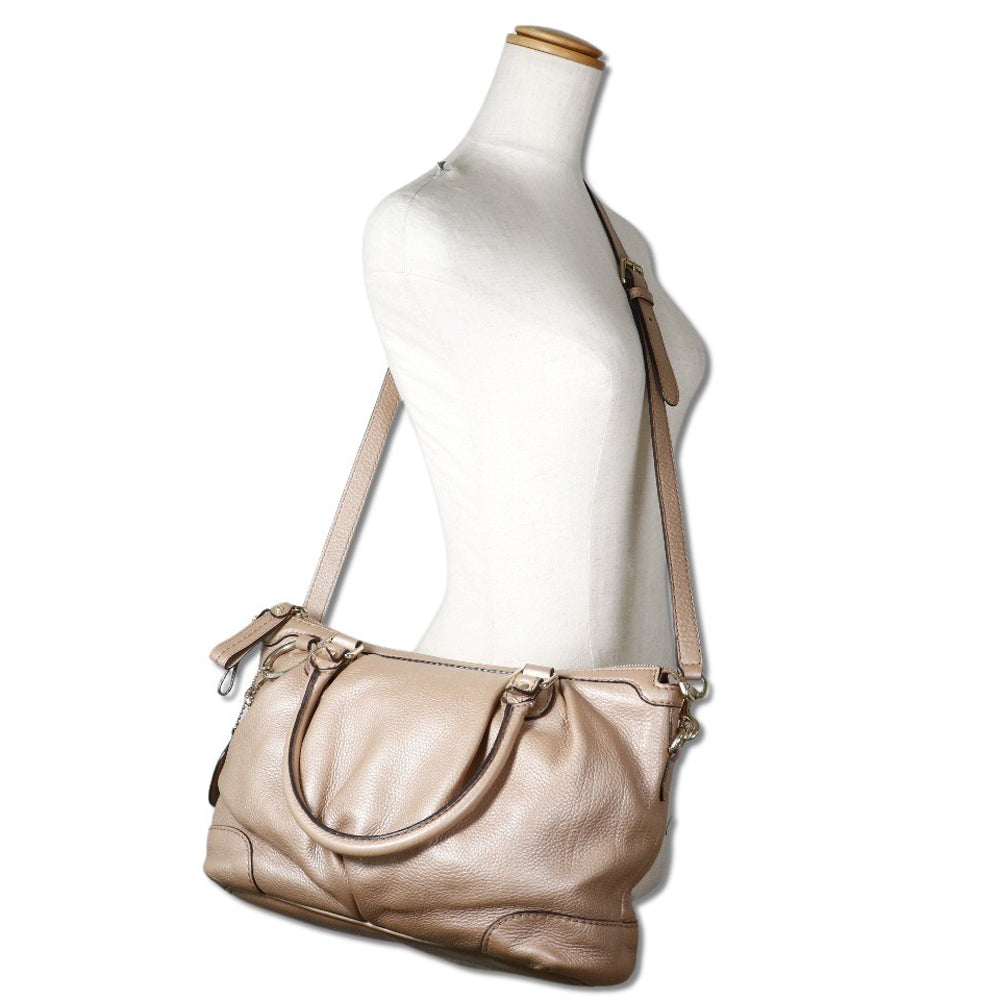 GUCCI Handbag 247902 Calfskin Champagne pink 2WAYShoulder Sukey bag Women Used