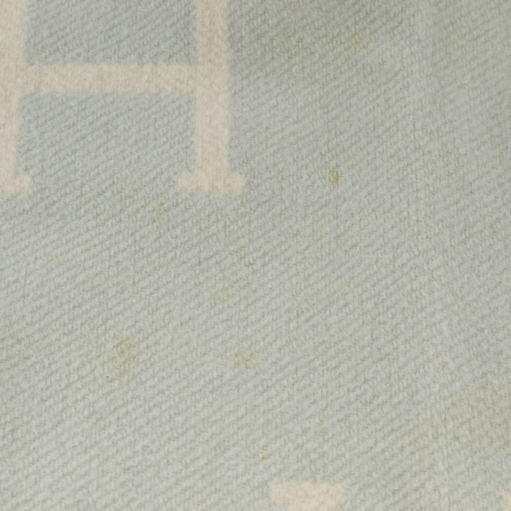 HERMES Other accessories Cashmere, Wool White / light blue Blanket Swaddling Baby Plaid Avalon Kids(Unisex) Used