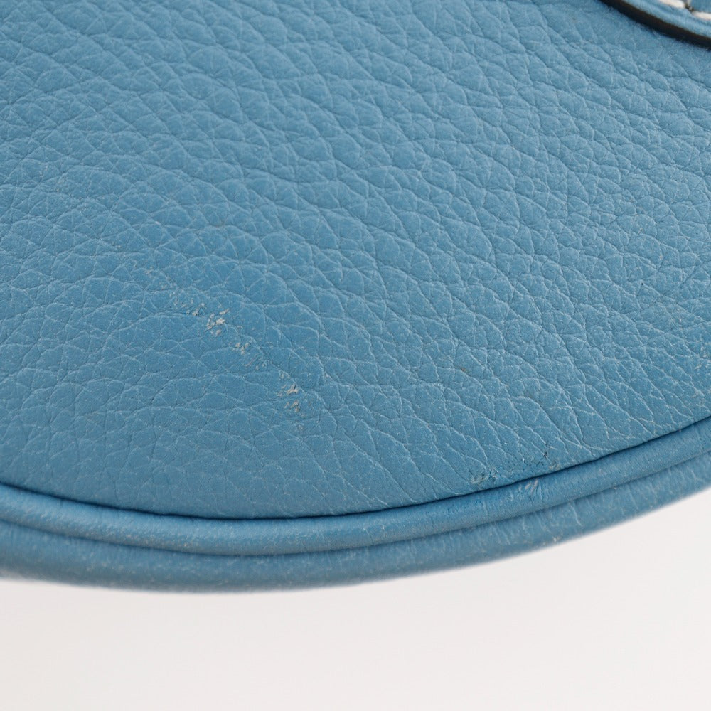 HERMES Handbag Taurillon Clemence Light blue/Silver Metal 2WAYShoulder Vanity Inter City Women Used