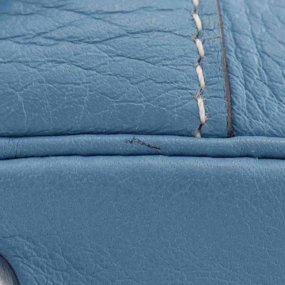 HERMES Handbag Taurillon Clemence Light blue/Silver Metal 2WAYShoulder Vanity Inter City Women Used