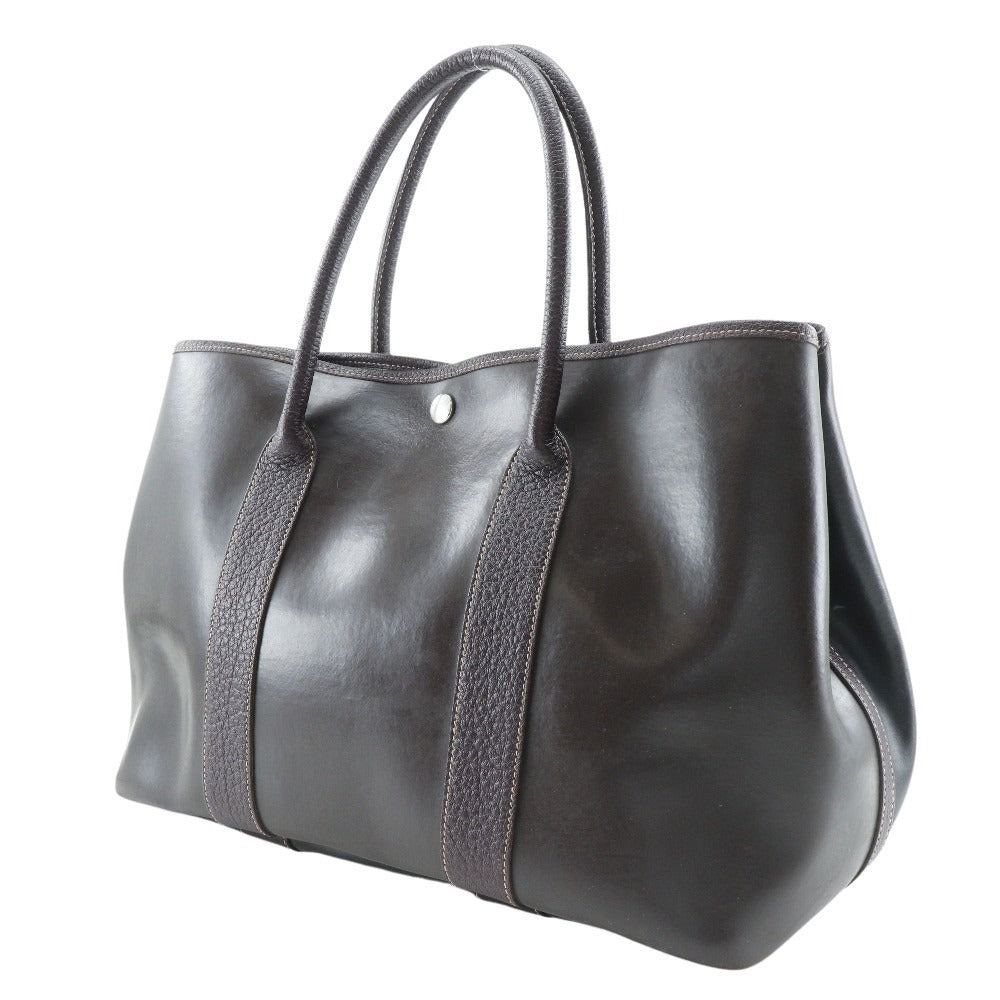 HERMES Tote Bag Amazonia Brown Garden party PM