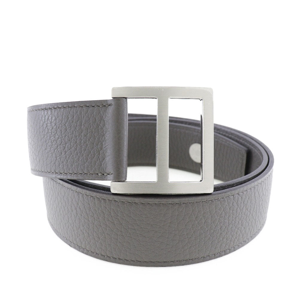 HERMES belt Taurillon Clemence gray Serie mens 95 Used