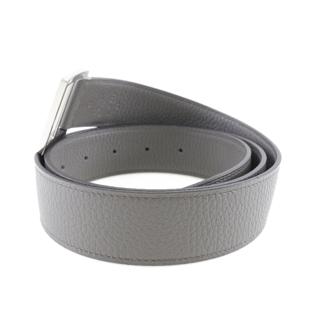 HERMES belt Taurillon Clemence gray Serie mens 95 Used