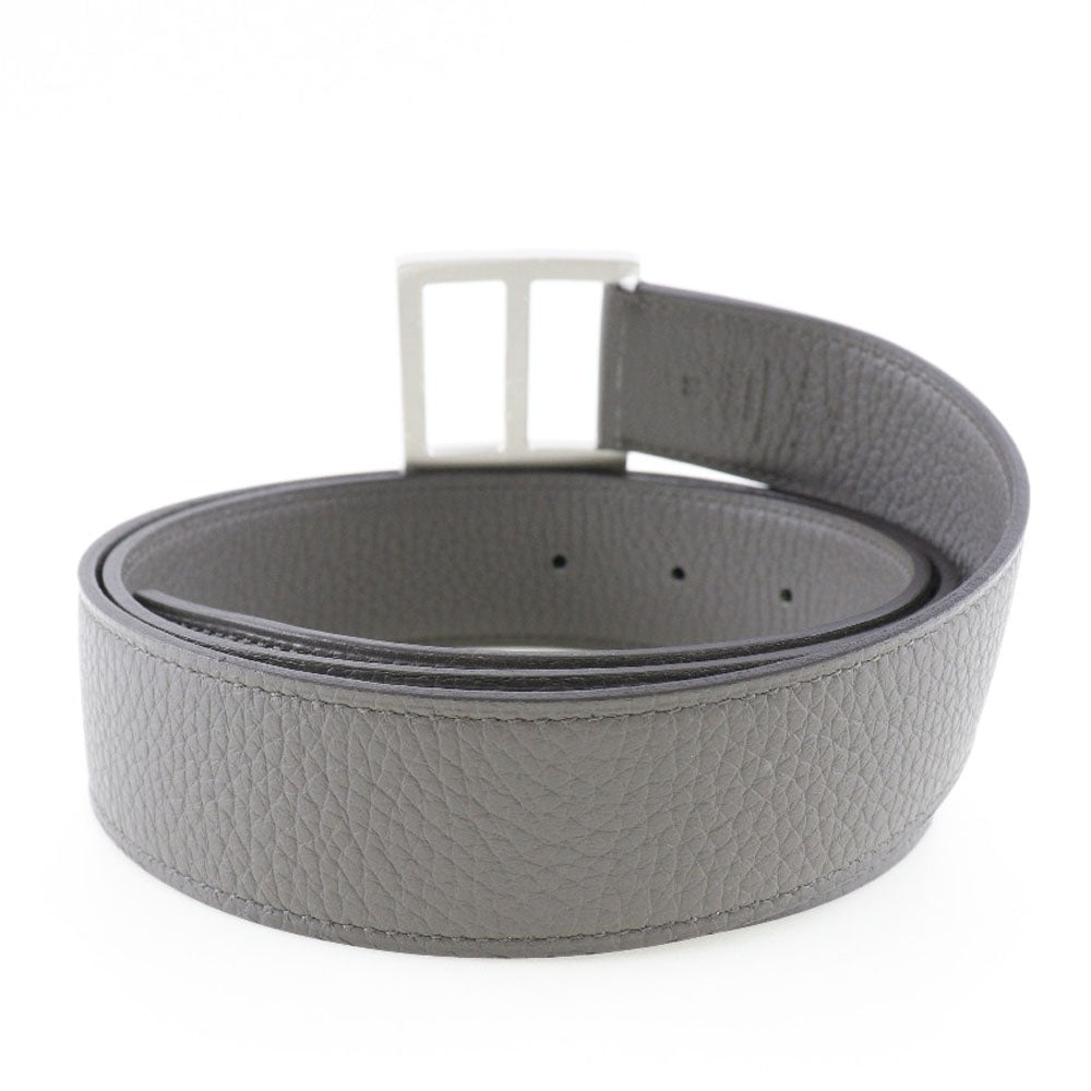 HERMES belt Taurillon Clemence gray Serie mens 95 Used