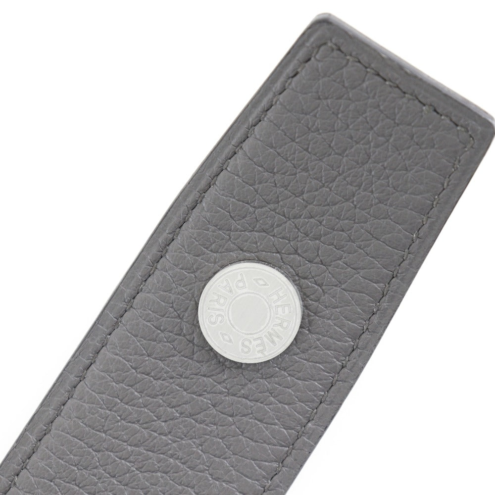 HERMES belt Taurillon Clemence gray Serie mens 95 Used