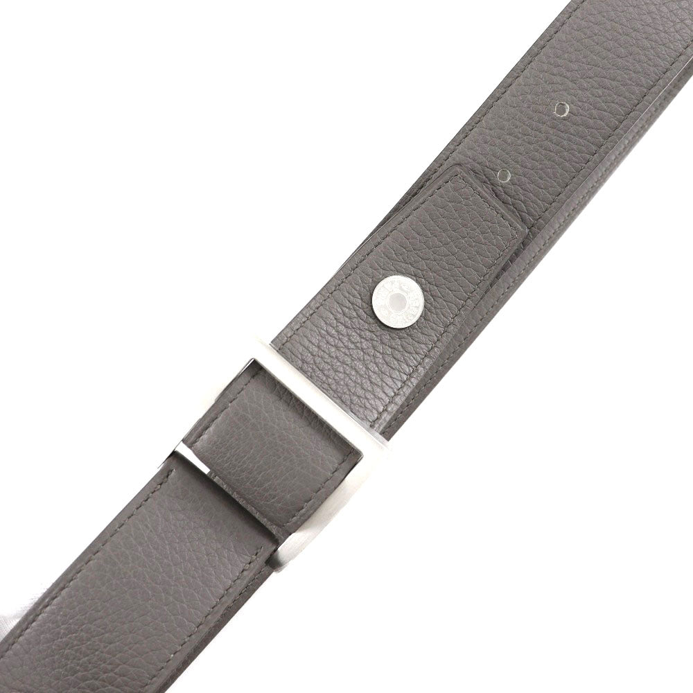HERMES belt Taurillon Clemence gray Serie mens 95 Used