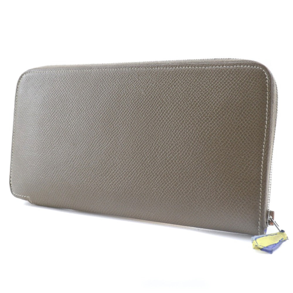 HERMES Long Wallet Purse Epsom Brown Azap Long Silk Inn Women Used