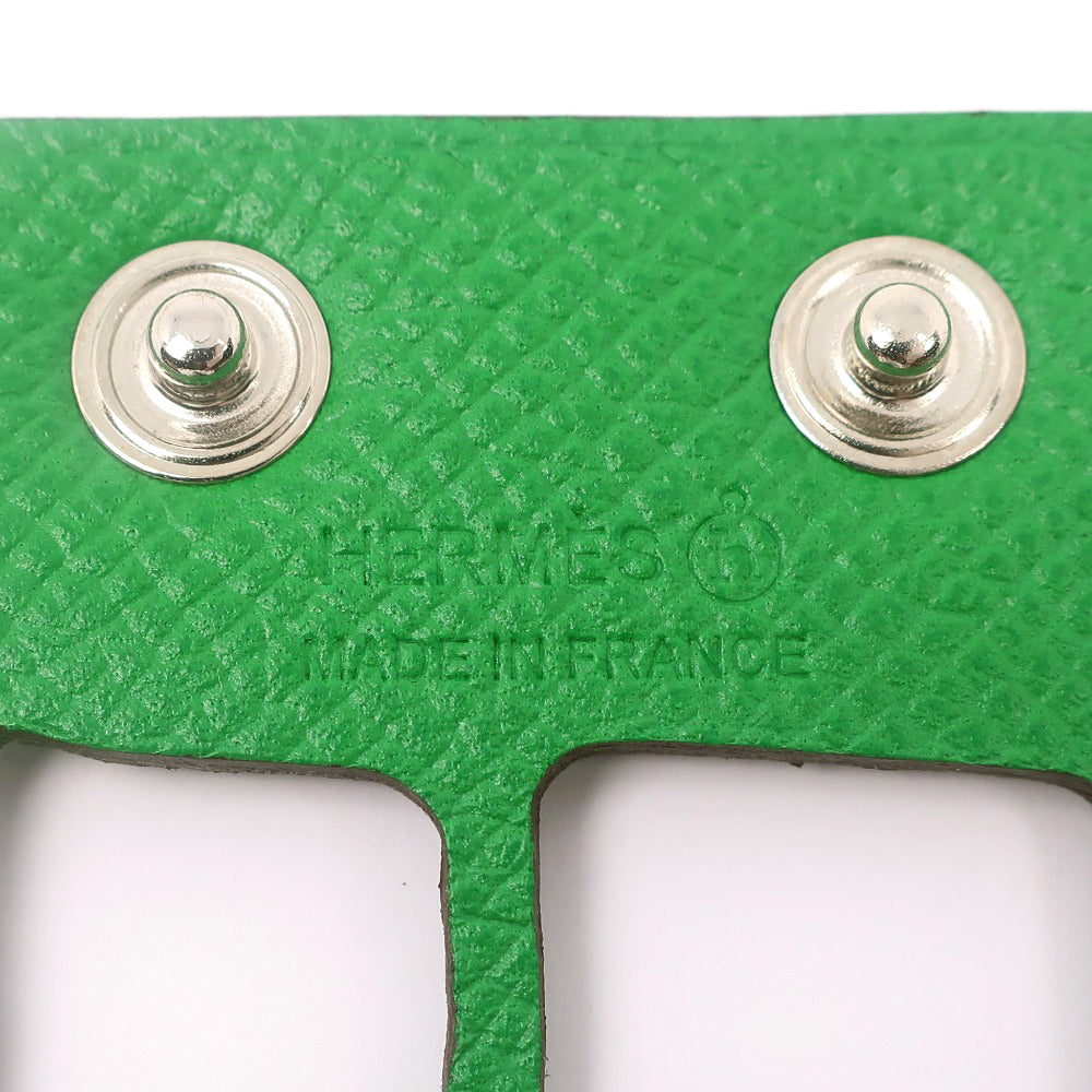 HERMES bracelet Togo Green petit ache ecaille Bangle Women Used