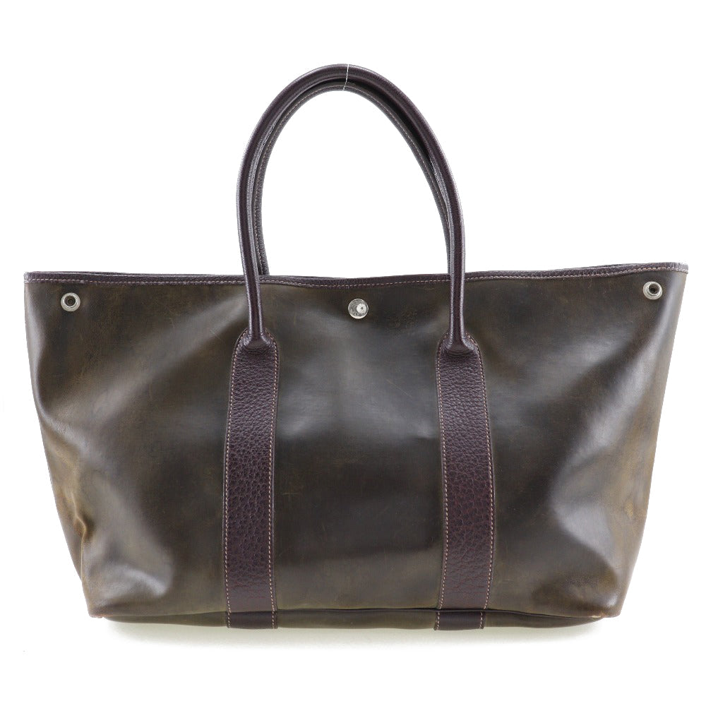 HERMES Tote Bag Amazonia Brown Garden party PM unisex(Unisex) Used