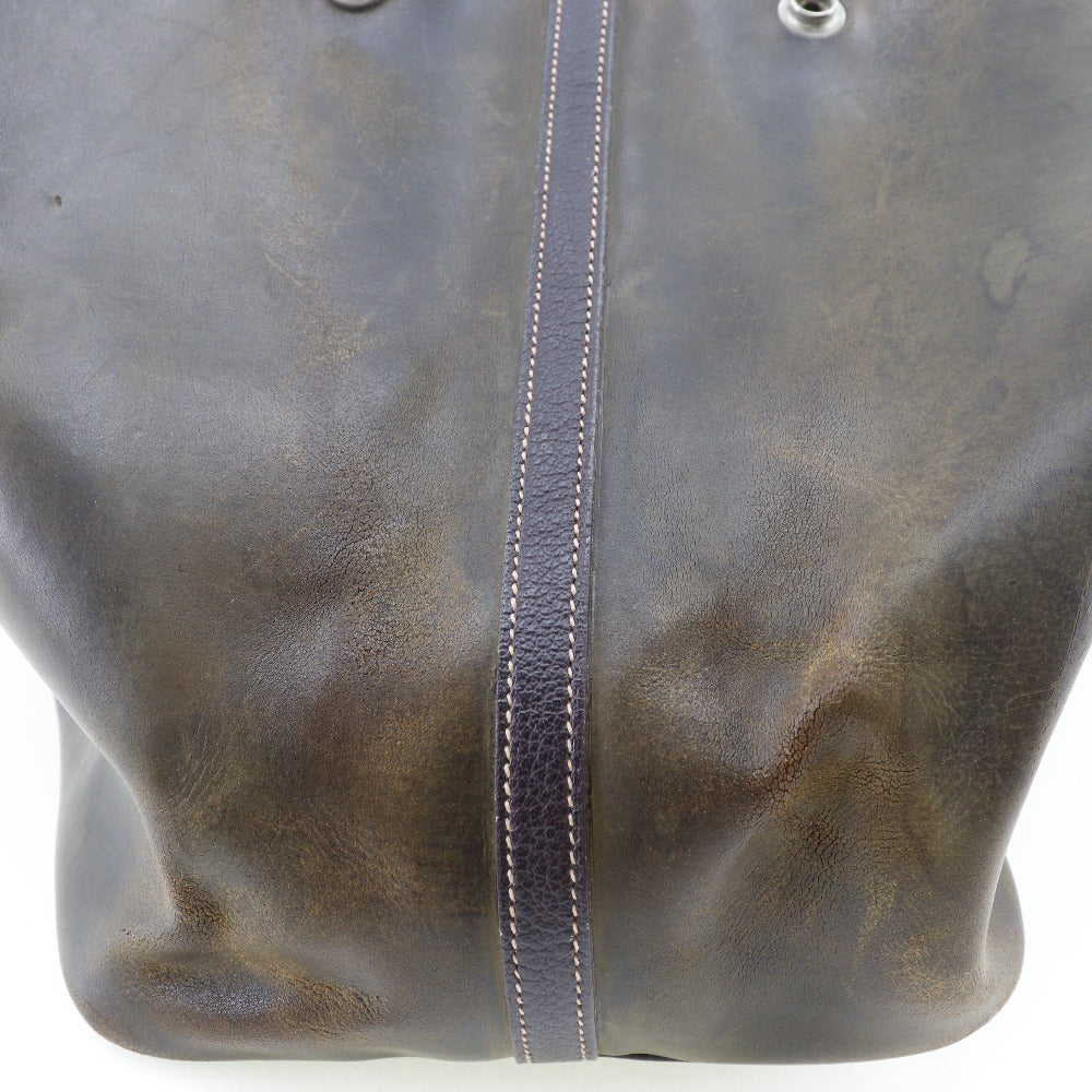 HERMES Tote Bag Amazonia Brown Garden party PM unisex(Unisex) Used