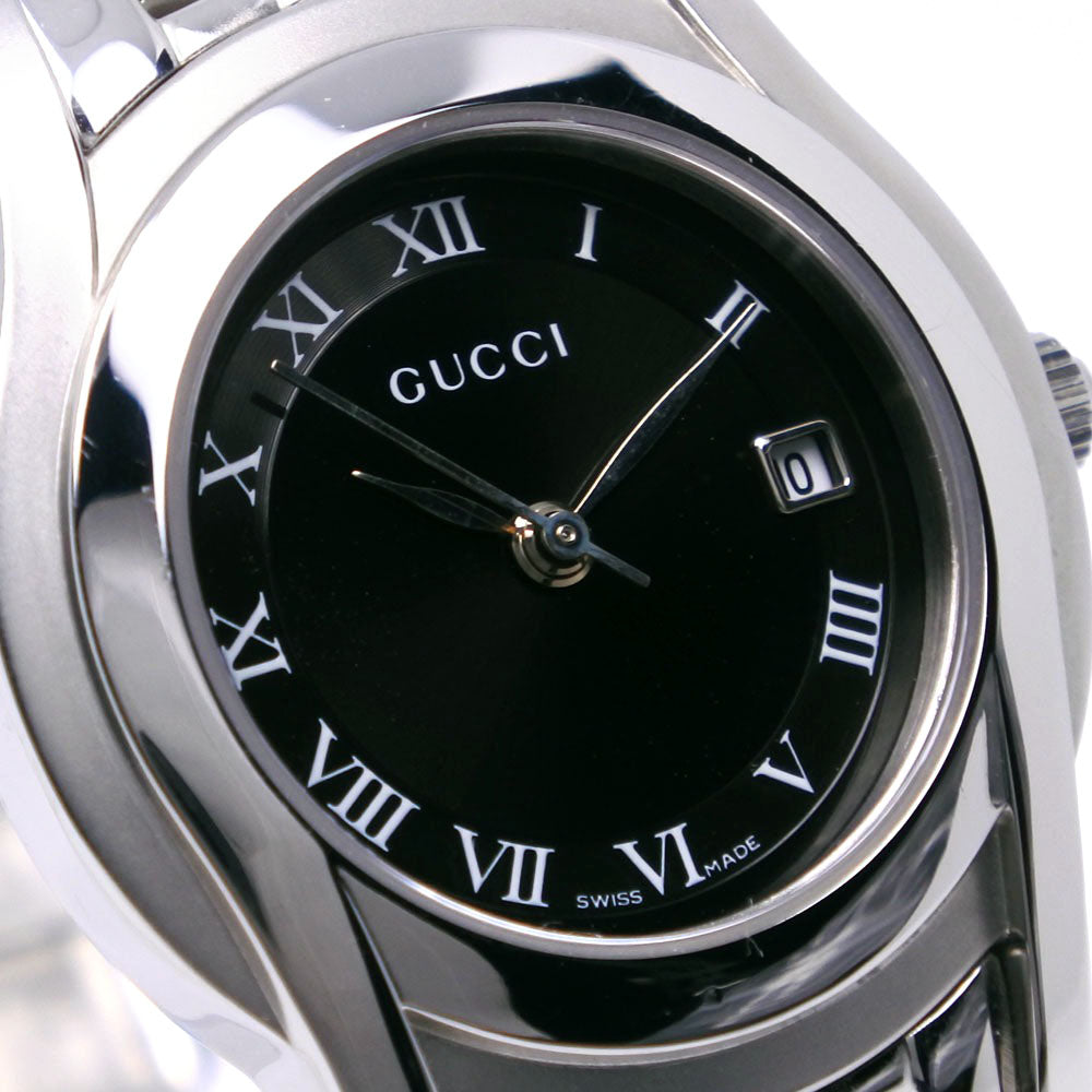 GUCCI Watches Quartz 5500L Stainless Steel Silver G class black dial Women Used