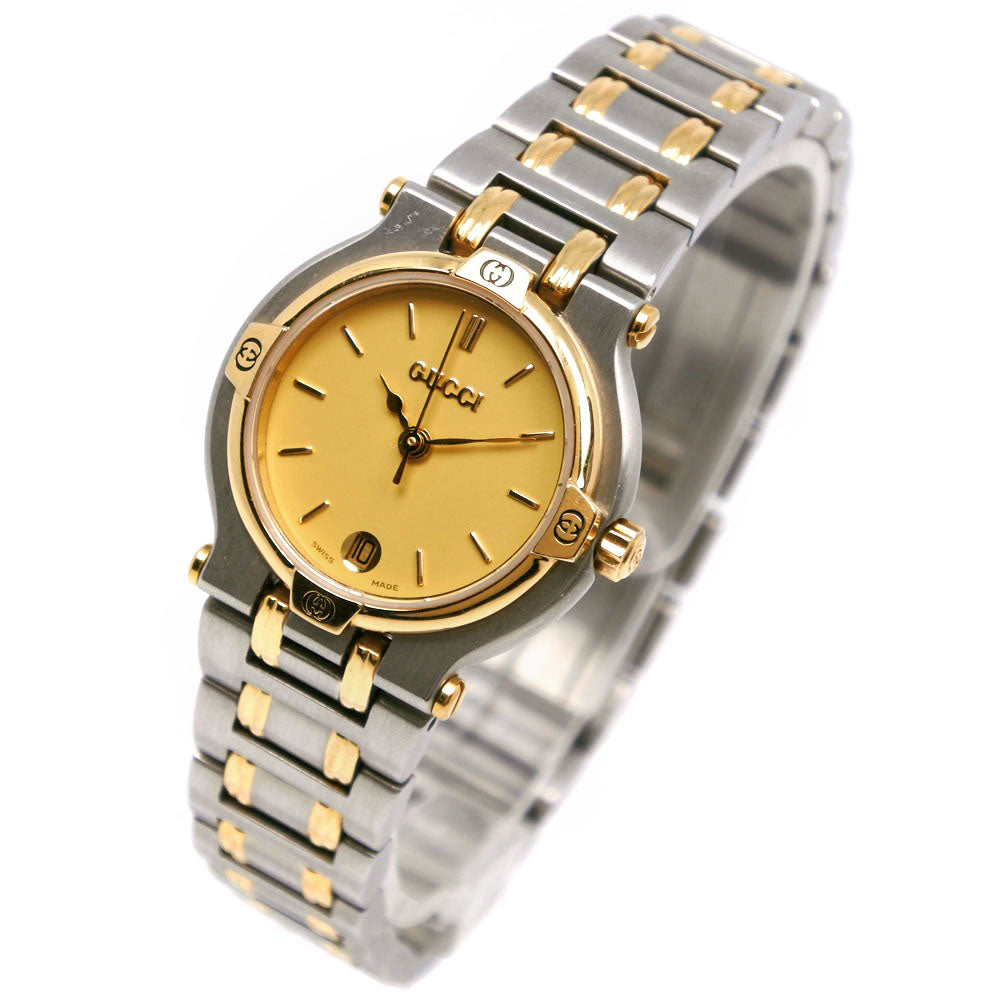 GUCCI Watches Quartz 9000L Stainless Steel gold gold dial Women Used