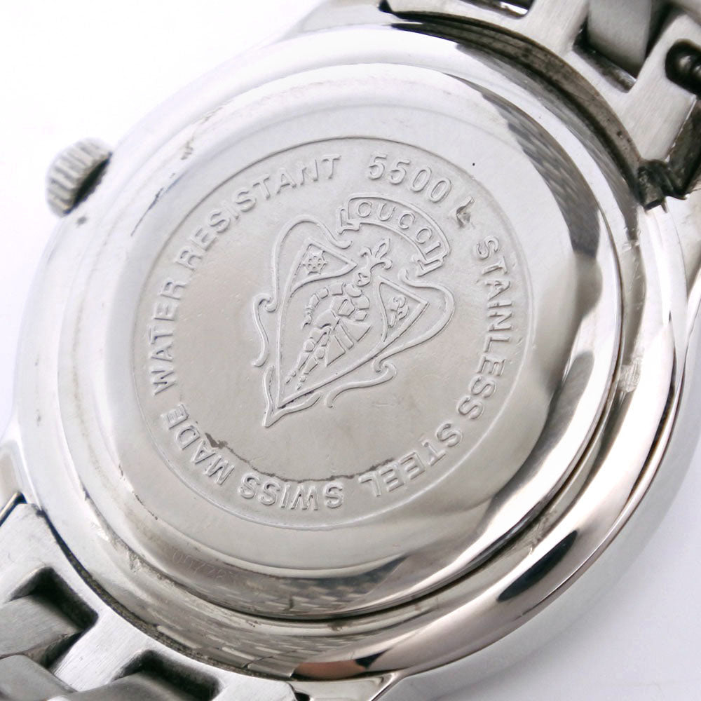 GUCCI Watches Quartz 5500L Stainless Steel Silver G class black dial Women Used