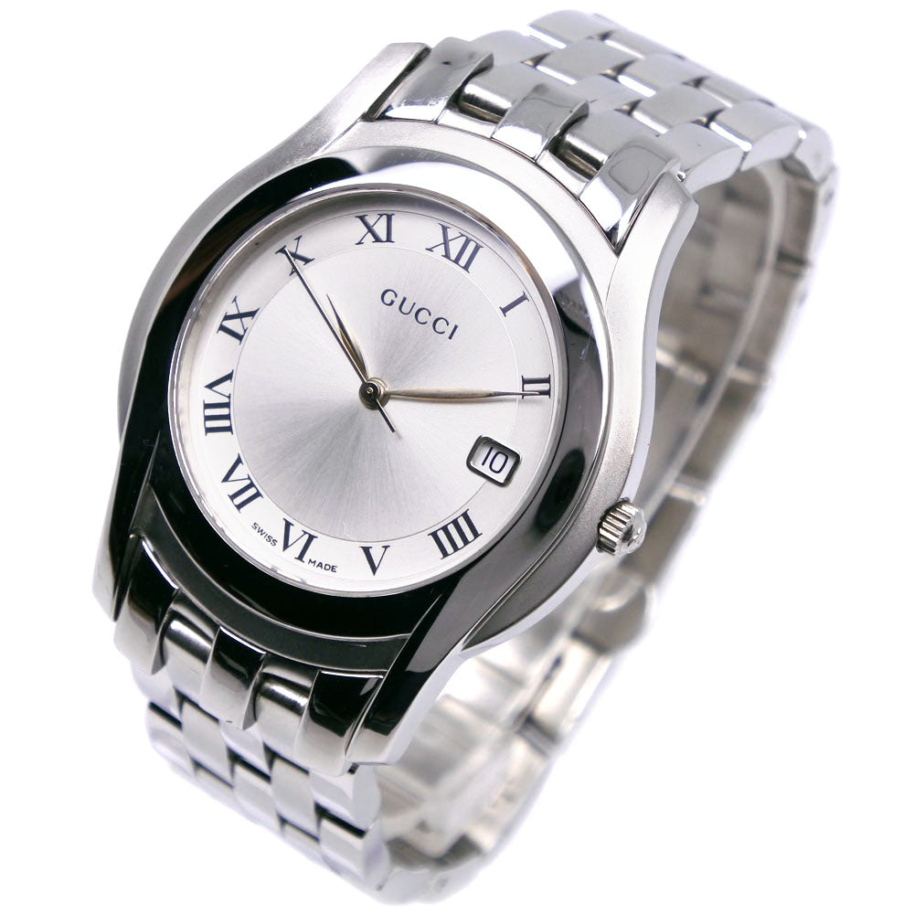 GUCCI Watches Quartz 5500M Stainless Steel Silver G class Silver dial mens Used