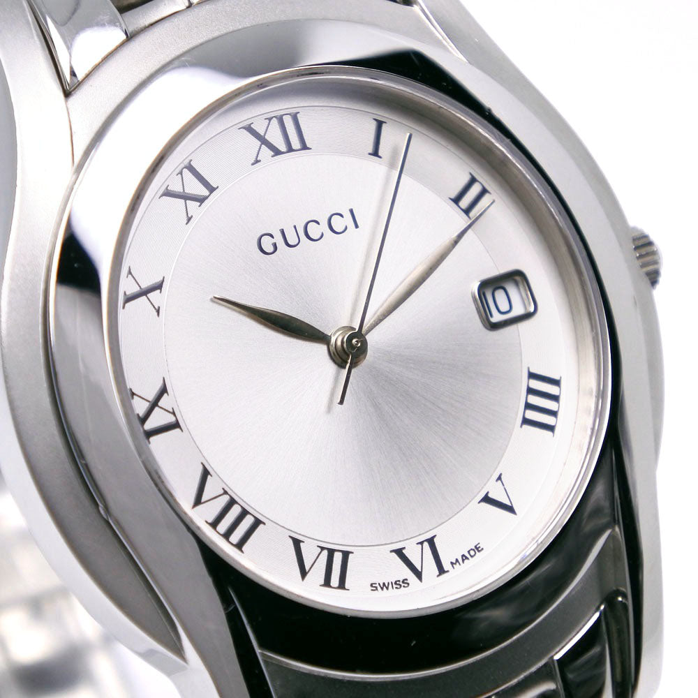 GUCCI Watches Quartz 5500M Stainless Steel Silver G class Silver dial mens Used