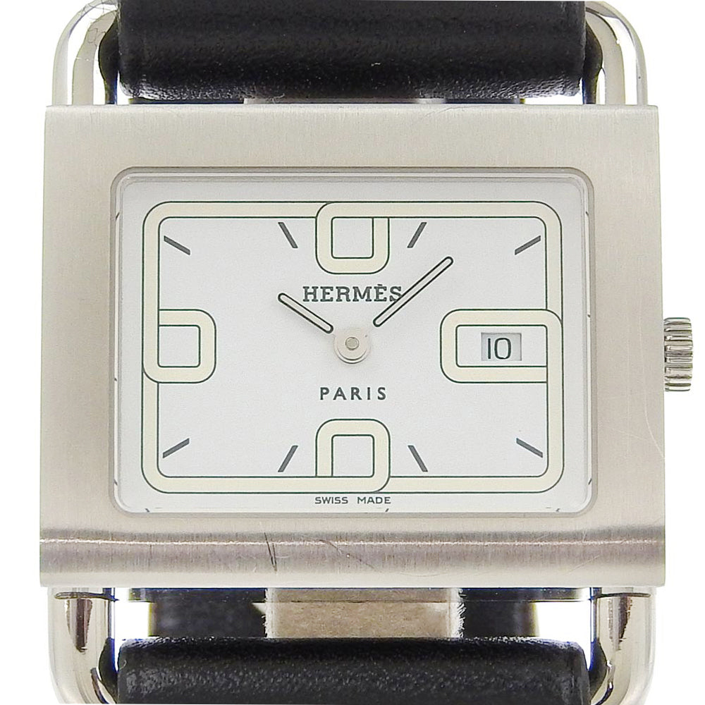 HERMES Watches Quartz BA1.510 Stainless Steel , Embossed Leather white Valenia White dial