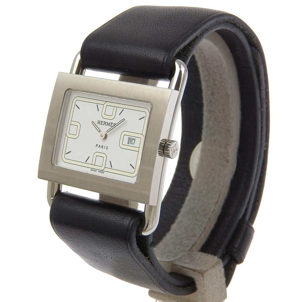 HERMES Watches Quartz BA1.510 Stainless Steel , Embossed Leather white Valenia White dial