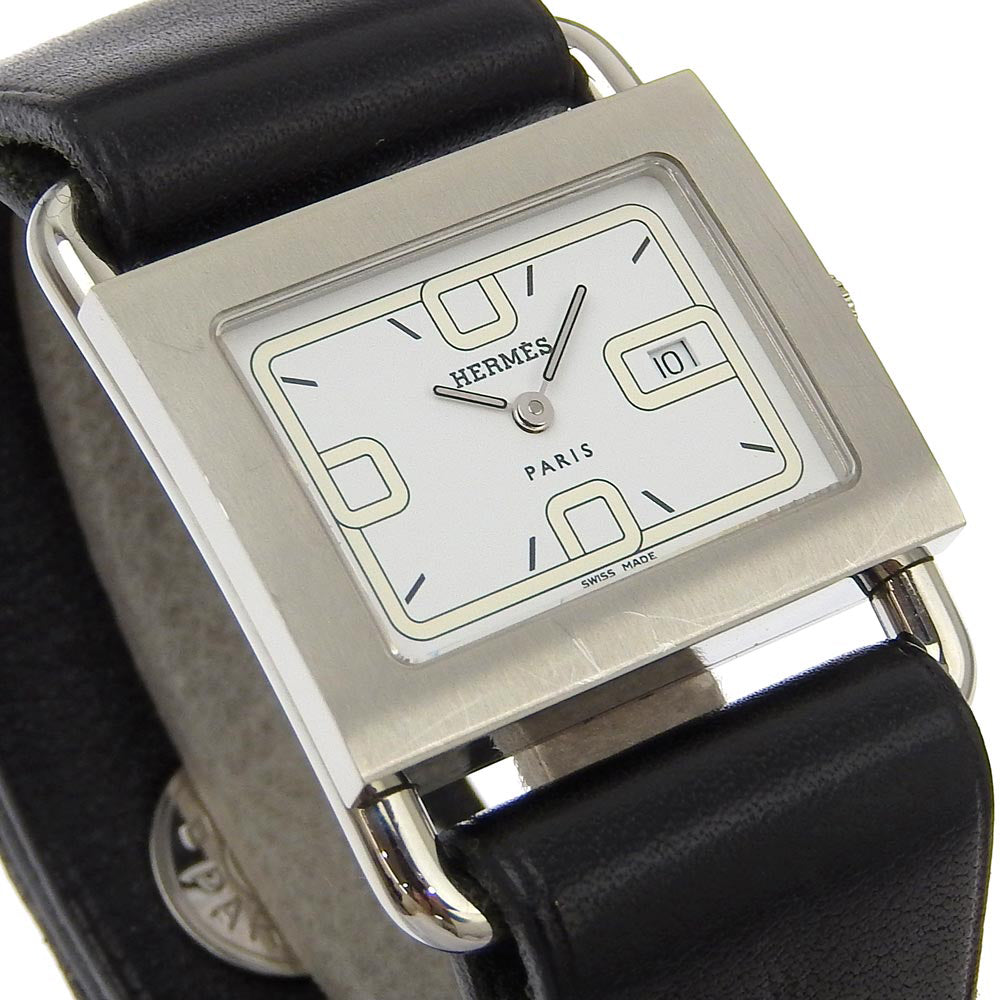 HERMES Watches Quartz BA1.510 Stainless Steel , Embossed Leather white Valenia White dial