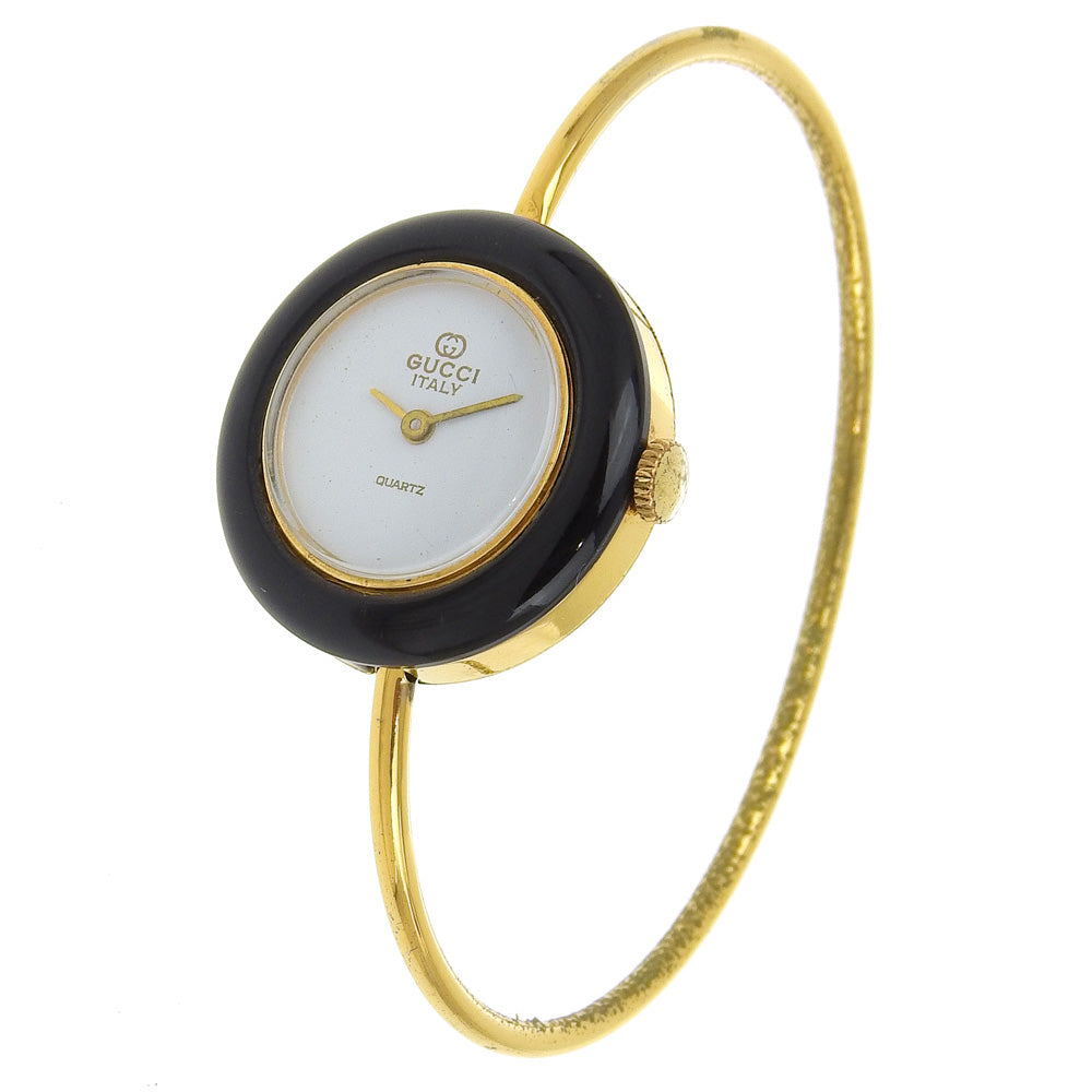 GUCCI Watches Quartz Plated Gold white Change bezel White dial